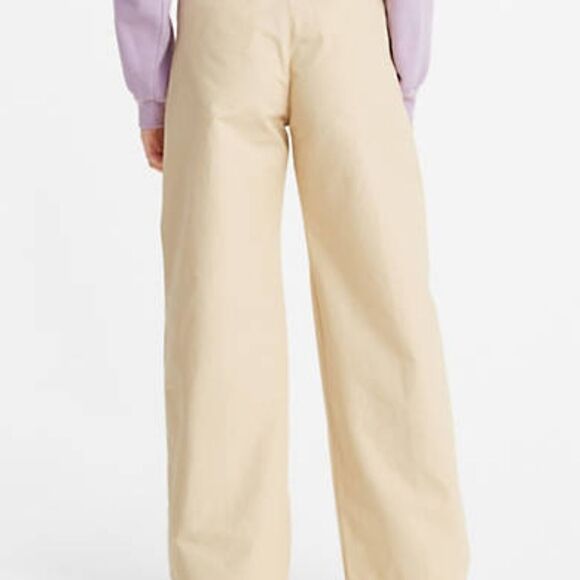 Levi's Premium Pleated High Loose Pants Beige Tan 26 X 30 Brand New Kakhi Tan - Picture 9 of 16